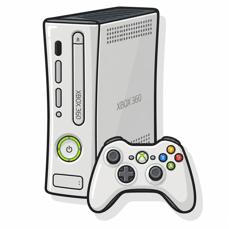 Illustration einer Xbox-360-Konsole